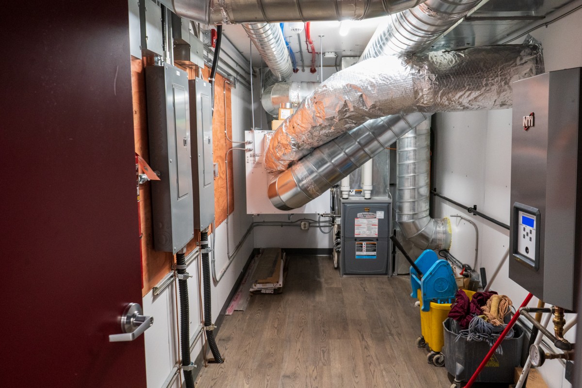 Mission Island Community Centre mechanical room