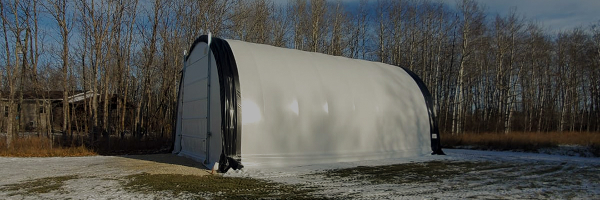 A Cobra Structures fabric building just outside WInnipeg Manitoba