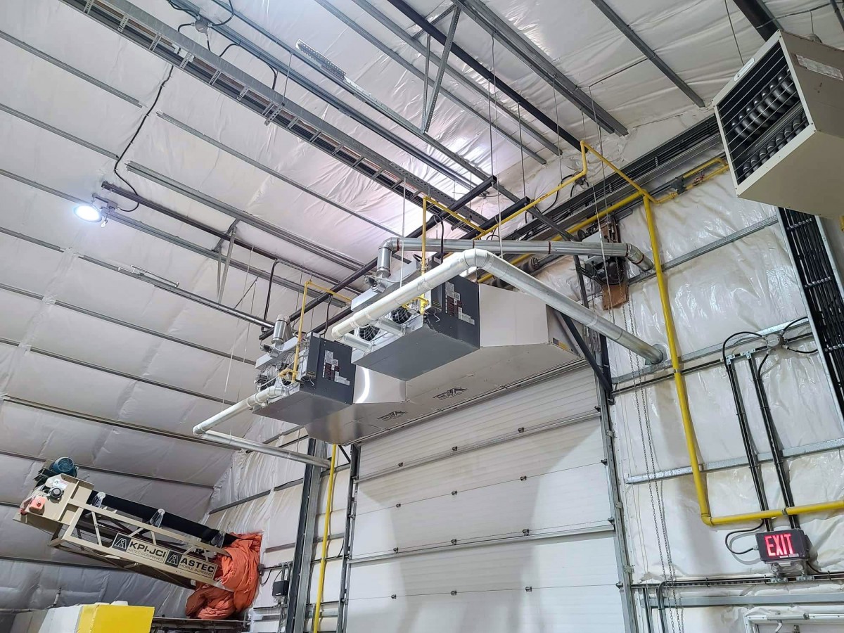 cobra mechanical air curtains fabric building concrete facility